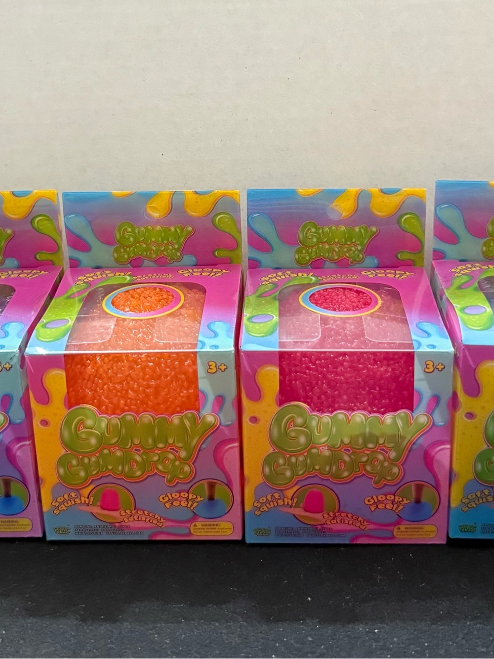 Gummy Squishy Kids Sensory Toy - Orange & Pink by